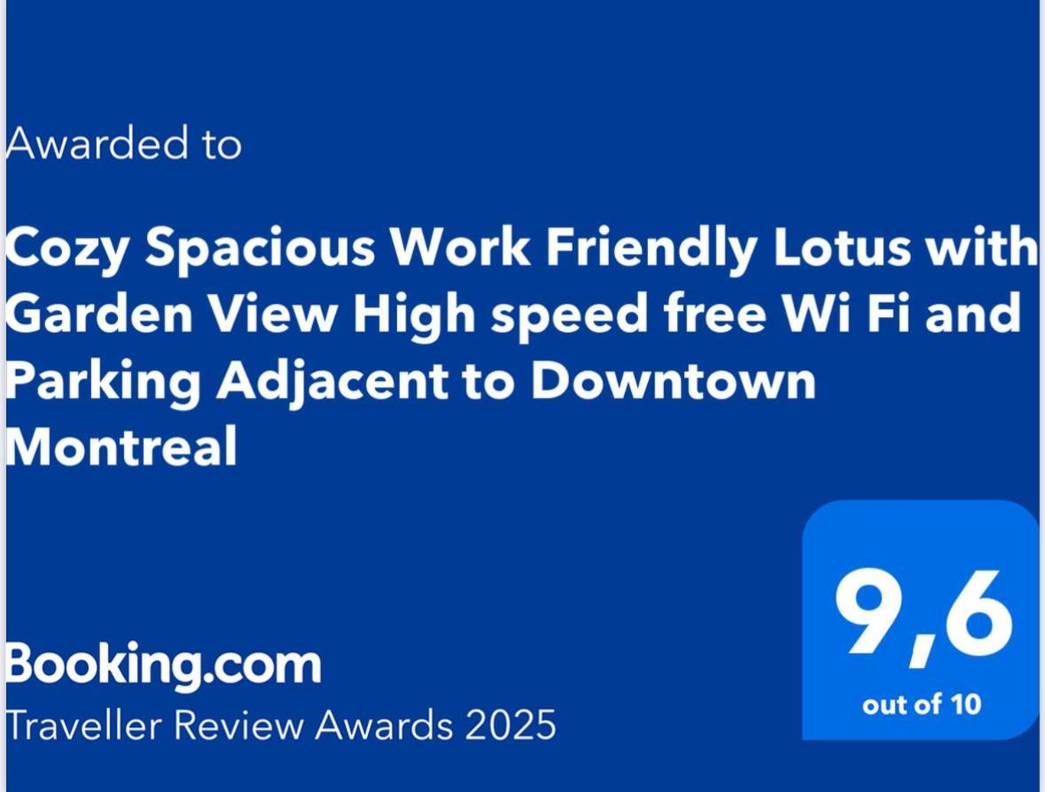 Cozy Spacious Work Friendly Lotus With Garden View High Speed Free Wi Fi And Parking Adjacent To Downtown มอนทรีอัล ภายนอก รูปภาพ
